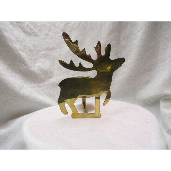 Reindeer Candle holder, Studio Nova Brass Silhouette, Christmas, Holiday décor - Picture 3 of 5